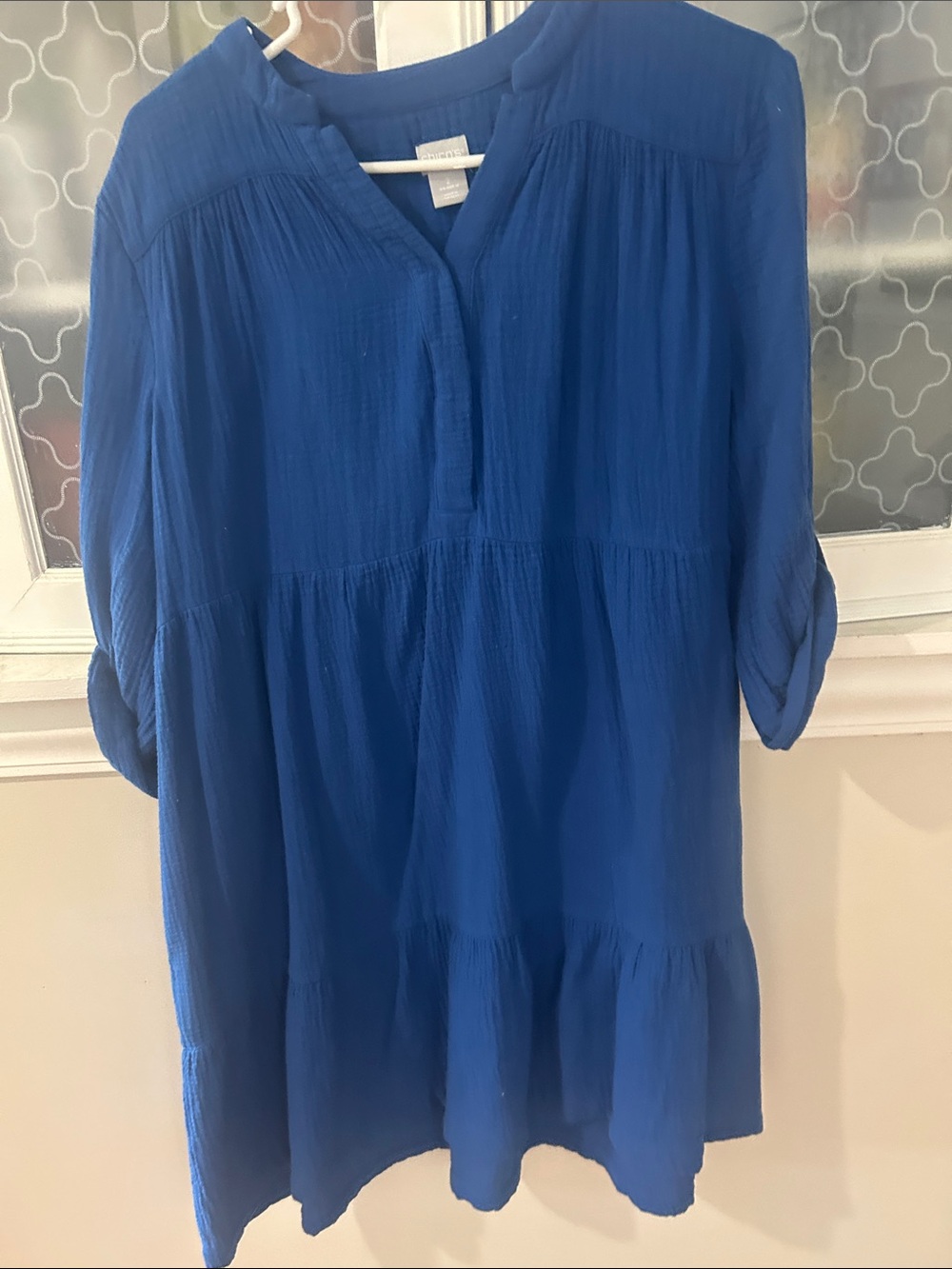 Chico’s Blue Women's Tiered Dress